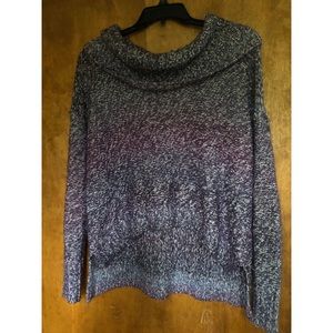 American Eagle ombré knitted sweater purple